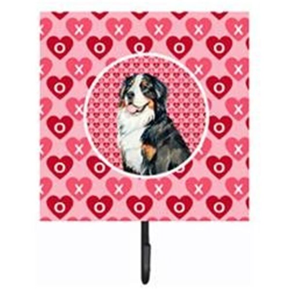 Carolines Treasures 4.25 x 7 in. Bernese Mountain Dog Valentines Love and Hearts Leash Or Key Holder LH9154SH4 - main